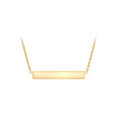 Engravable Bar Necklace in Gold - Dracakis Jewellers
